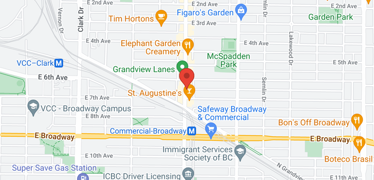 map of 205 2250 COMMERCIAL DRIVE